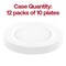 Matte Milk White Round Disposable Plastic Appetizer/Salad Plates - 7.5" (120 Plates)